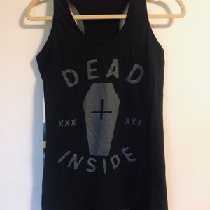 Dead inside muscle tank top SZ M